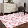 thumbnail image 3 of 3'x5' Rug for Living Room Bedroom, Valentine's Day Washable Area Rugs Non-Slip Carpet Mats, Pink Rainbow Love Heart Polka Dots Spring Indoor Low Pile Area Rug Runner for Kitchen, Mudroom, 3 of 8