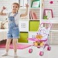 thumbnail image 3 of LAICAIW Baby Doll Stroller, Foldable Doll Stroller, Baby Doll Carriage, Realistic Convertible Doll Pram, Toy Baby Stroller, Creative Baby Doll Stroller Play Set for Toddler and Girls, Nuturing and R, 3 of 7