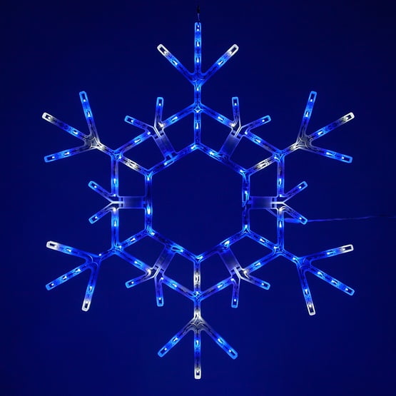 Kringle Traditions 36” Blue/Cool White LED Christmas Snowflake Light