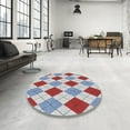 thumbnail image 3 of Ahgly Company Indoor Square Patterned Pale Blue Novelty Area Rugs, 5' Square, 3 of 6