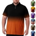 thumbnail image 2 of BRANROY Men's Big and Tall Polo - Fade Gradient UPF 50+ Mens Golf Shirts Short Sleeve, Collared Casual Work Shirts & Breathable Polo Shirts - Perfect for Summer,Dark Gray,XL, 2 of 8