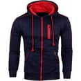 thumbnail image 1 of ORUYROP Sweat à Capuche Zippé pour Hommes, Mode Automne/hiver 2023, Veste Décontractée à Manches Longues, 1 of 4