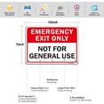 thumbnail image 2 of 2 Pack Emergency Exit Only Not for General Use Signs, 10" x 7" Rust Free Reflective Aluminum Emergency Exit Sign, Fade & Weather Resistant, UV Protected, Indoor/Outdoor Use, Easy to Mount, 2 of 6