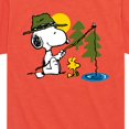 thumbnail image 3 of Peanuts - Snoopy Woodstock Fishing - Toddler & Youth Short Sleeve Graphic T-Shirt, 3 of 6