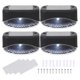 thumbnail image 1 of Step Solar Lights For Outside 4Pcs Outdoor Lighting Rectangular Black Waterproof Automatic Induction Soft Light Shade, 1 of 2