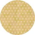 thumbnail image 1 of Ahgly Company Machine Washable Indoor Round Transitional Yellow Area Rugs, 3' Round, 1 of 7