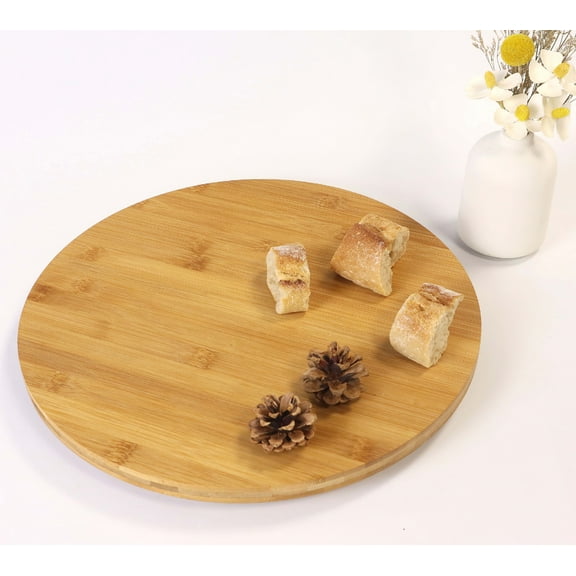 Amazing Choice Bamboo Wood 13.8" Cabinet and Table Top Lazy Susan