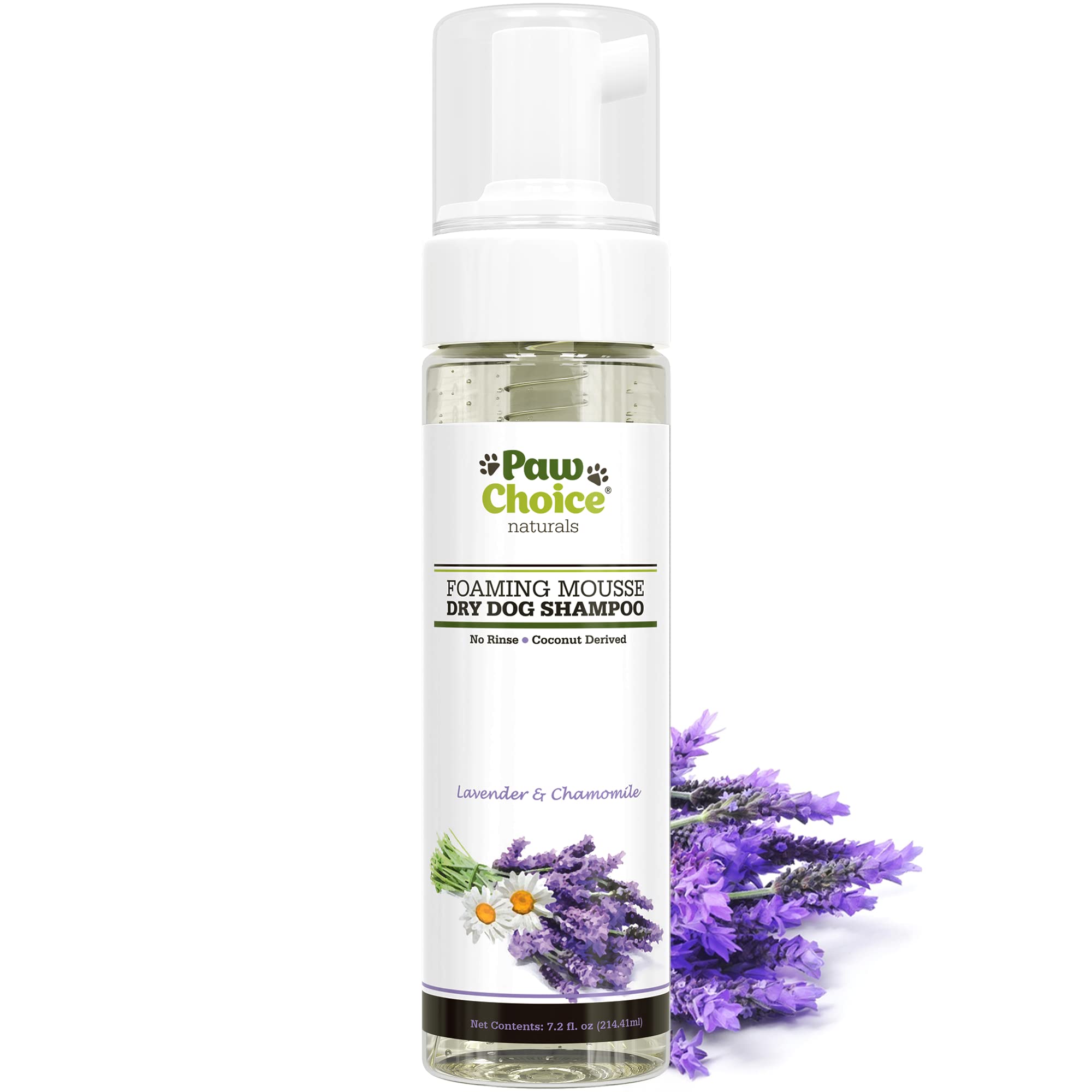 Paw Choice Dry Dog Shampoo, Waterless No Rinse Foam Mousse for Removing