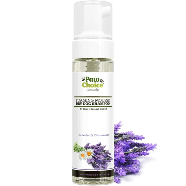 Paw Choice Dry Dog Shampoo, Waterless No Rinse Foam Mousse for Removing