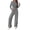 Striped Black White, variant on PRETTYGARDEN Women 2 Piece Striped Lounge Sets Soft Cozy Knit, Matching Airport Travel Outfits, Long Sleeve Shirts, Wide Leg Pants Pockets, Fall Winter Comfy Casual Clothes