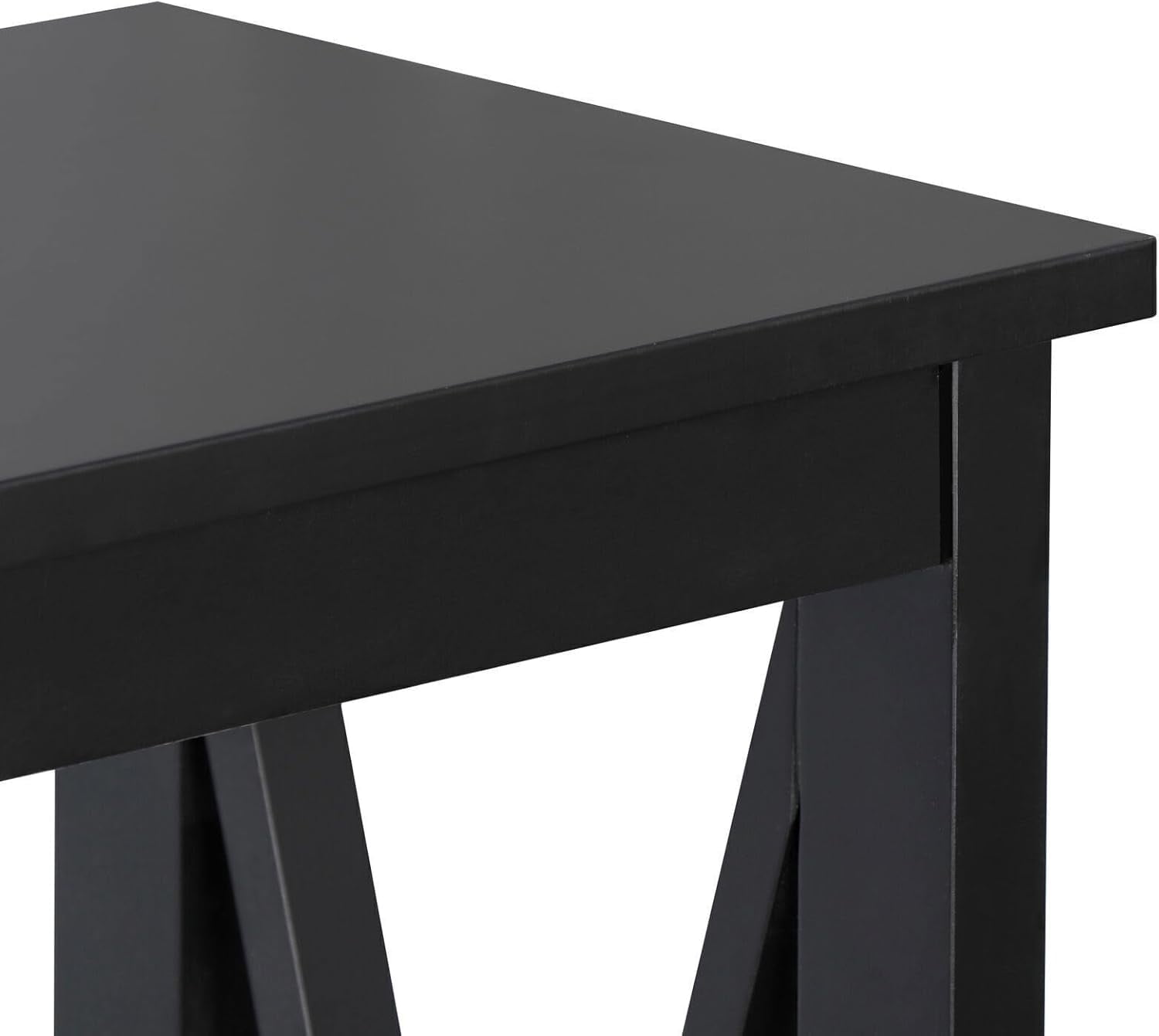 Console Table 2-Tier with Storage Shelf,X-Design Bookshelf Narrow Accent Table for Entryway Hallway Living Room Sofa Side Table,Black