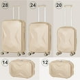 thumbnail image 3 of Hikolayae Crossroad Collection Hardside Spinner Luggage Sets in Beige, 5 Piece - TSA Lock, 3 of 8