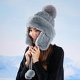 thumbnail image 6 of BXJX Warm Beanie Hats for Women- Fleece Lined Beanie Ski Cap Knit Cuffed Earmuffs Warm Winter Caps Gray Size Free Size, 6 of 8
