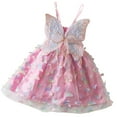 thumbnail image 3 of JIAYUE Spring Dresses For Girls Butterflies Sleeveless Mid Length Sundress with Big Butterfly Front For Toddler Seasonal Holiday Celebration Wear, 3 of 9