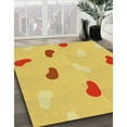 thumbnail image 3 of Ahgly Company Machine Washable Indoor Rectangle Transitional Bold Yellow Area Rugs, 5' x 7', 3 of 7