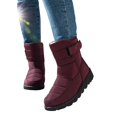 thumbnail image 5 of XIMIN Women's Winter Warm Snow Boots Waterproof Non-Slip Platform Warm Wool Fuzzy Ankle Booties with Fur Lined Thermal Mid-Calf Booties Outdoor Slip On Booties, 5 of 6