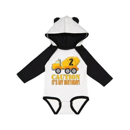 

Inktastic 2nd birthday construction truck cement mixer - 2 years old Gift Baby Boy or Baby Girl Long Sleeve Bodysuit