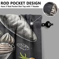 thumbnail image 2 of Kitchen Food Colorful Cooking Chef Kitchen Curtains 54x18 Inch Window Curtain over Sink Kitchen Curtains Set Small Short Tier for Bathroom Cafe Rod Pocket, 2 of 3
