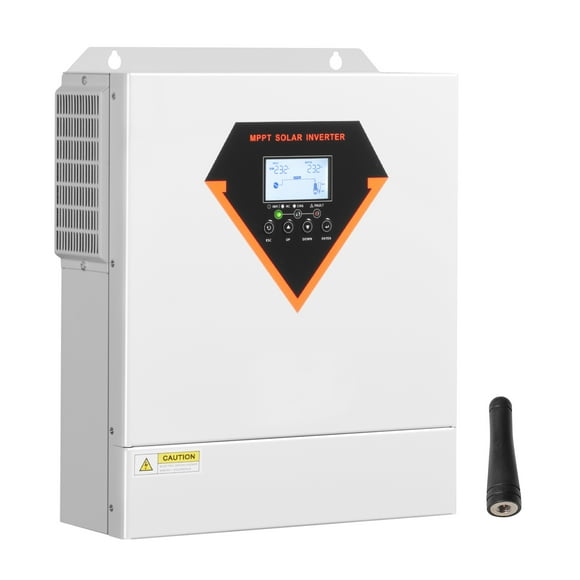KFFKFF Hybrid Solar Inverter, 3500W, All in One Pure Sine Wave Power Inverter Charger, 24V DC to 220/230V AC, with Built-in 100A MPPT Solar Controller