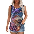 thumbnail image 2 of YUGYXL Womens Plus Size Sleeveless T Shirts Basic Crewneck Tank Top Tee Summer Casual Workout Fashion Floral Print Y2K Clothes Multicolor,XXXXXL, 2 of 6
