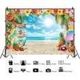 thumbnail image 2 of Luau Tropical Hawaiian Party Backdrops for Photoshoot, Summer Beach Picture Party Decorations Wall Backdrop for Photography Decor Banner, Photographic Studio Photo Backgrounds 7X5 FT, 2 of 6