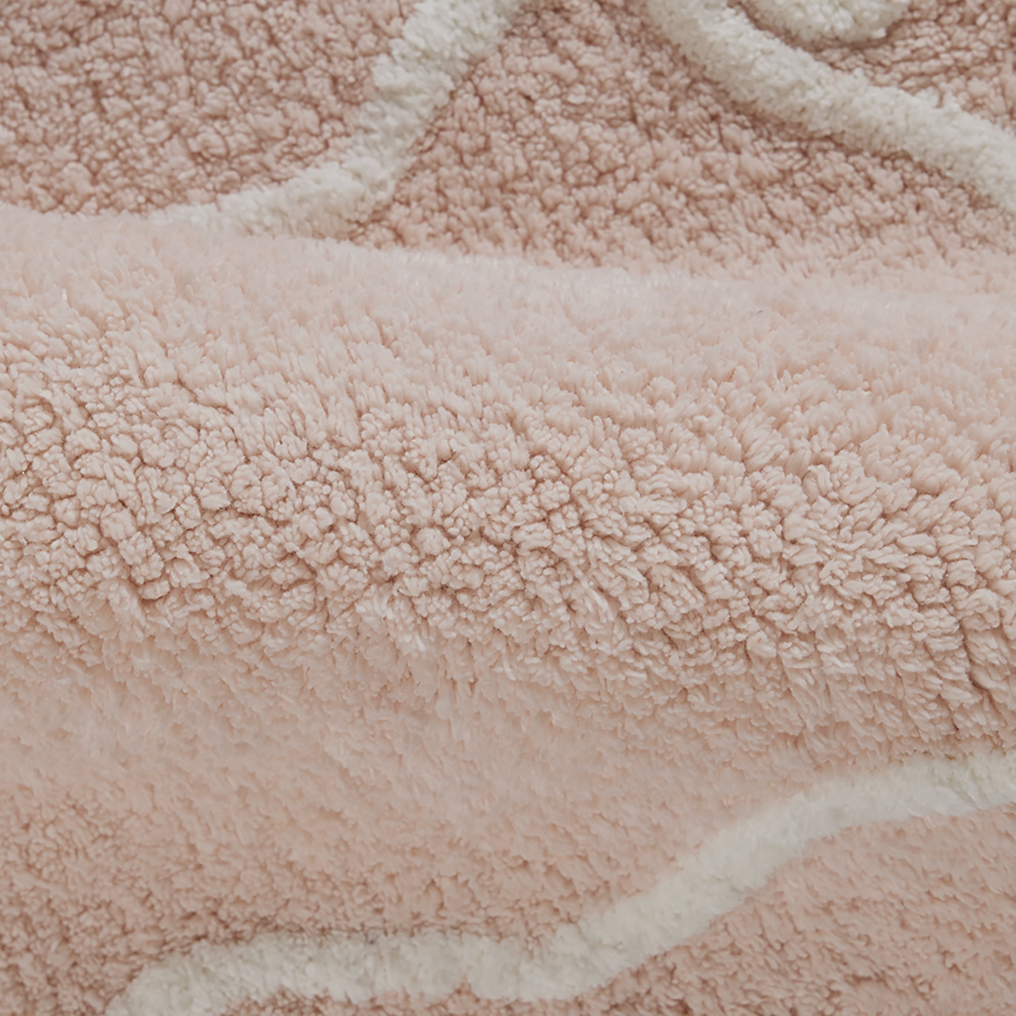 Mainstays Pink Bow Bath Rug, Pink White, 100% Cotton, 16"x24"