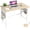 White, variant on Folding Desk, Small Foldable Desk 40" for Small Spaces, Space Saving Computer Table for RV, Apartment, Office, Easy Assembly with Movable Pegboard Panels,Rustic Walnut