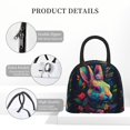 thumbnail image 4 of Balery Colorful Patterned Rabbit Bolsa de Almuerzo para Mujeres, Caja de Almuerzo, Bolsa de Almuerzo Pequeña Impermeable, Tote de Almuerzo Reutilizable con Gran Capacidad, 4 of 6
