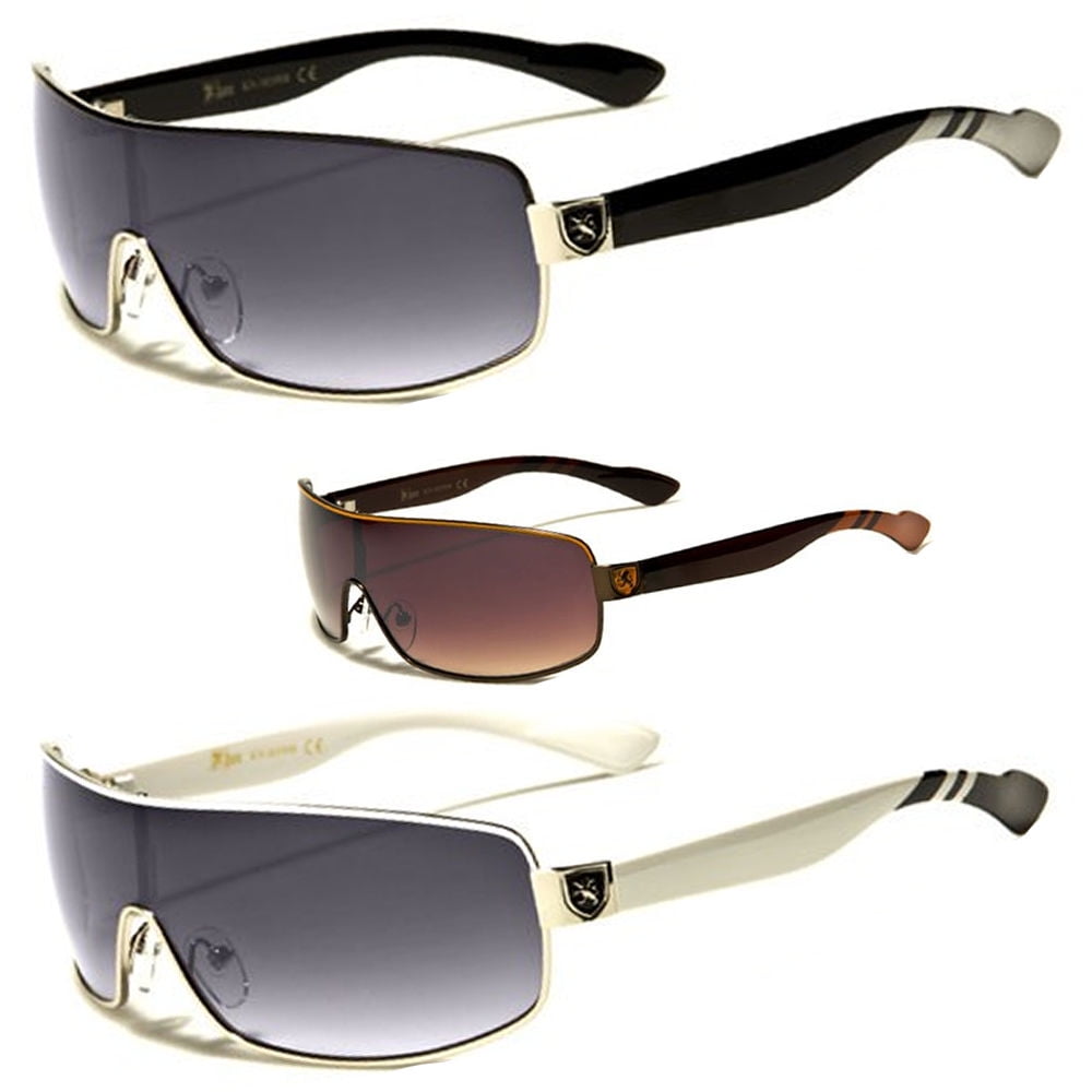 Classic Retro Vintage Men SHIELD Fashion Aviator Sunglasses Racing