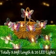 thumbnail image 3 of 3D Butterfly String Lights, 9.9ft 20 LED Battery Powered Purple Butterfly Fairy Lights for Home Bedroom Indoor Outdoor Garden Wedding Party Holiday Decoration, 3 of 7