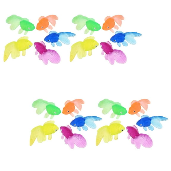 Raindrops 20 Pcs Simulation Goldfish Model Figurine Fake for Pond Toy Sea Animal Toys Child