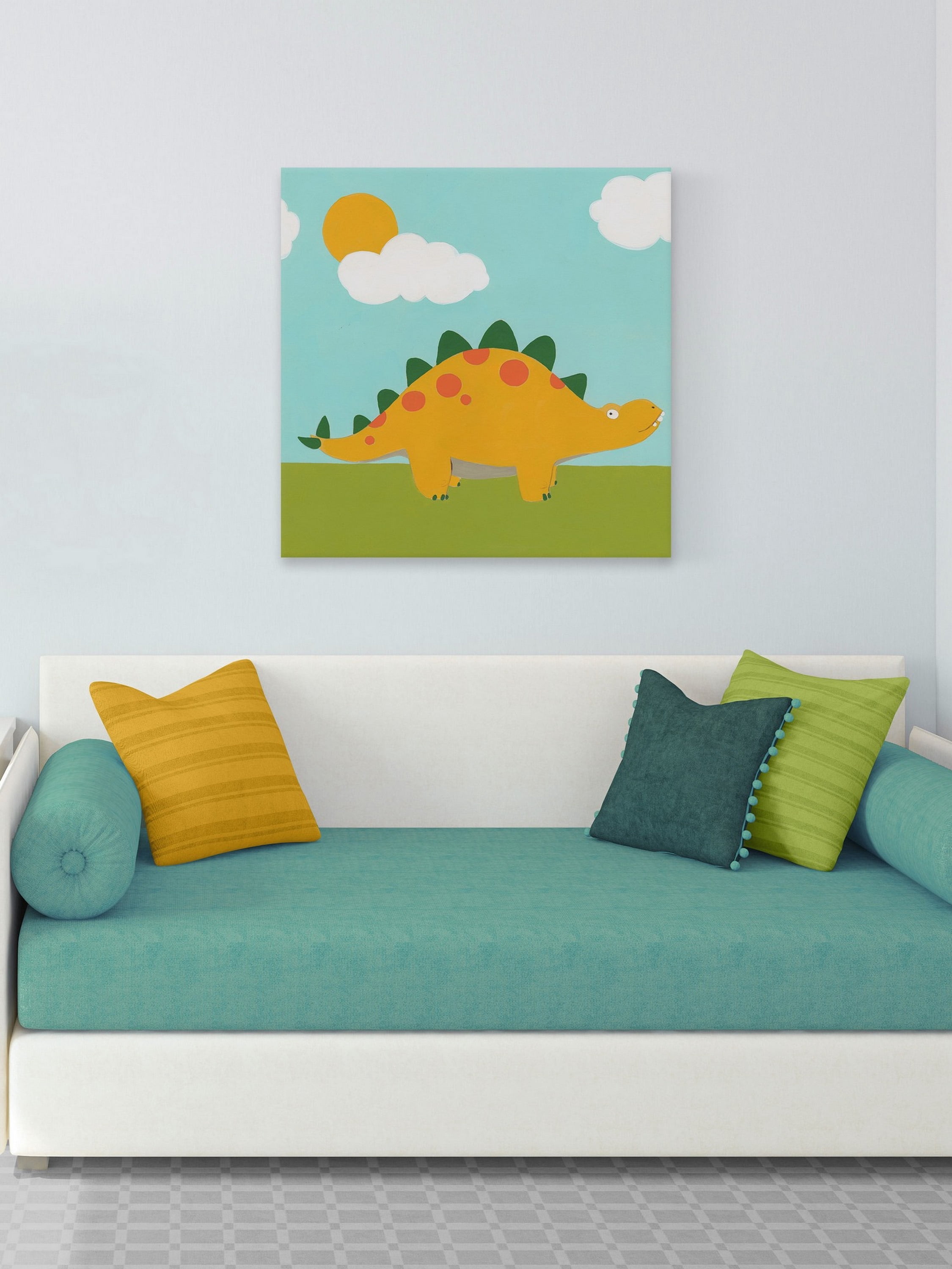 Marmont Hill Playtime Dino II Canvas Wall Art