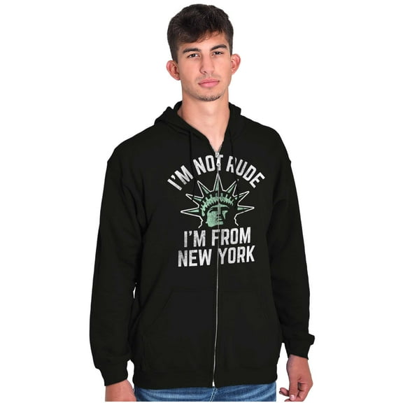 I'm From NY Proud NYC New Yorker Zip Up Hoodie Men's Women's Brisco Brands S