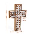 thumbnail image 2 of Cruz de Madera para Pared OKSQW 29x20 cm Madera de Pino Bendecida, 2 of 7