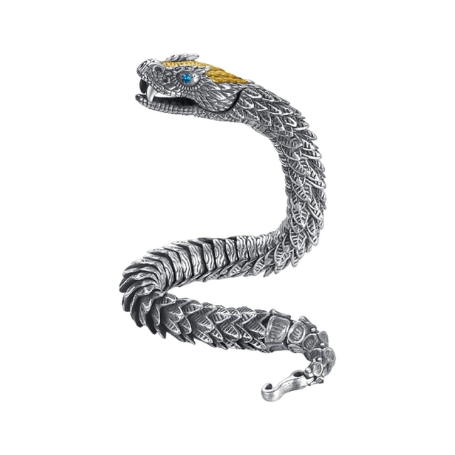Pulsera de eslabones Pulsera con forma de dragón Brazalete dominante de cobre tridimensional 22cm