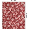 thumbnail image 6 of Christmas Flannel Blanket Throw, Red Snowflake Soft Fuzzy Plush Cozy Fleece Blankets for Couch Sofa Bed Lounging, Ideal Gifts for Kids Adults Wife Self, 60x80, 6 of 7