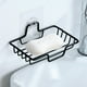 thumbnail image 1 of Estante para esquina de baño, montado en la pared, sin agujeros, negro, 1 of 6