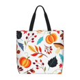 thumbnail image 1 of Honeii Sac Fourre-Tout Imprimé Citrouilles d'Automne, Sac de Courses Réutilisable, Sac à Bandoulière avec Poche Intérieure, 1 of 7