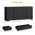 thumbnail image 3 of 12 Drawers Wood Dressers, 63" Long TV Stand Dresser for 65 Inch TV, 3 of 8