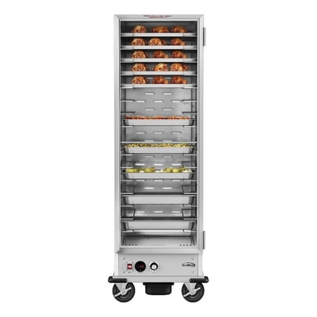 Pemberly Row 33" Commercial Non-Insulated Heated Holding Cabinet in Silver