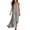 Gray, variant on LEAVINGSUO Summer Dresses For Women Round Neck Thin Spaghetti Straps Sleeveless Skirt Solid Loose Casual Maxi Dress Black S
