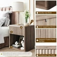 thumbnail image 4 of Modern Fluted Night Stand Set of 2, End Table with Drawer Storage Wood Night Stands for Bedroom Living Room Sofa Office, 4 of 7