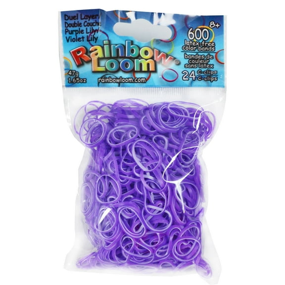 Rainbow Loom Dual Layer Bands, Purple Lily