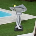 thumbnail image 6 of Hamiedun, Outdoors Concrete Tall Bird Bath, 14.50 x 14.50 x 22.80 In, 6 of 9