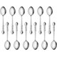 thumbnail image 1 of New Star Foodservice 58703 Rose Pattern 18/0 - Cuchara para cena/postre de acero inoxidable, 7 pulgadas, juego de 12, 1 of 1