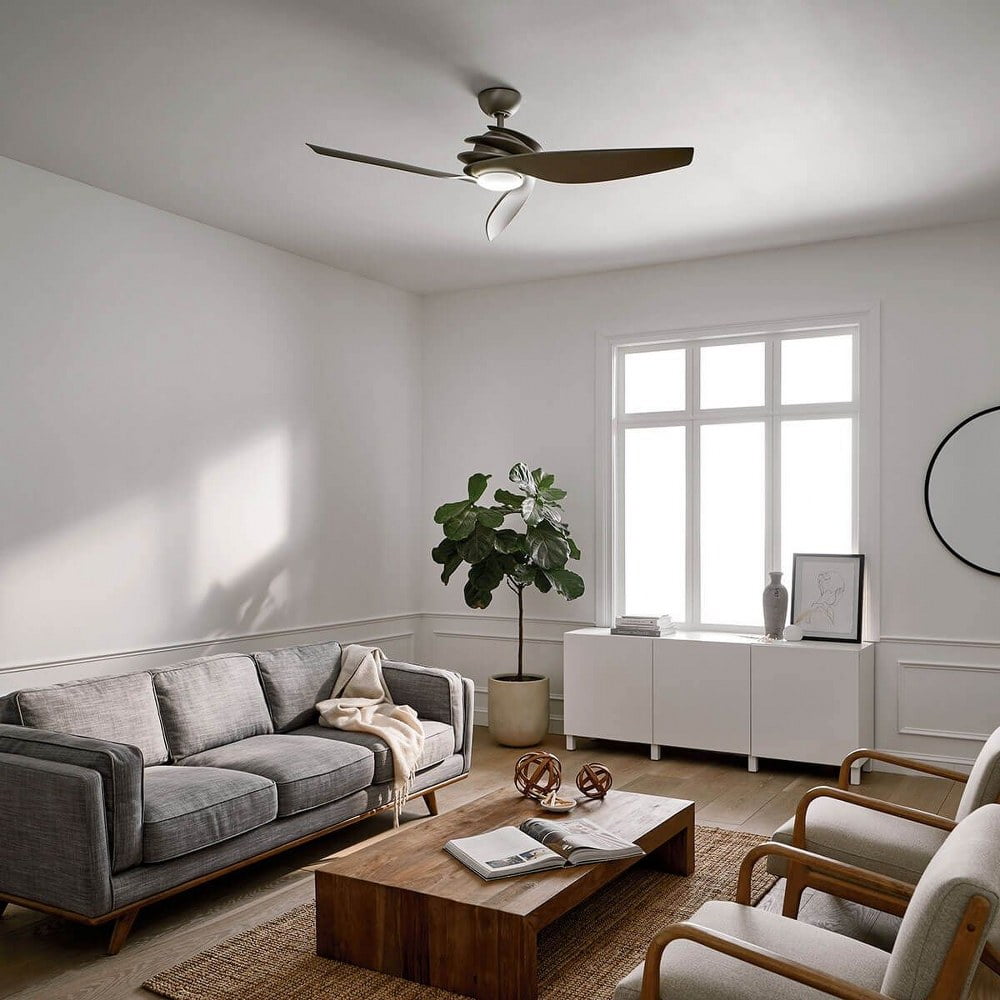 300700AP Kichler Lighting Spyra - Ceiling Fan with Light Kit - 14.25 inches tall by 62 inches wide-Antique Pewter Finish