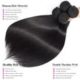 thumbnail image 4 of MDL Human Hair Bundles Straight Human Hair Bundles Brazilian Bundles Straight Natural 14 16 18 Inch 3 Bundles Virgin Remy 10A Unprocessed Bundle Human Hair Double Weft Natural Color, 4 of 6