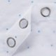 thumbnail image 4 of Cortinas Deconovo blancas transparentes con bolsillo para varilla y bordado de estrellas, 52 x 63, 2 paneles, estrella azul, 4 of 5