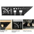 thumbnail image 4 of Measurement Ruler Multifunction Aluminum Alloy 45 Degree 90 Degree Angle Ruler Protractor Woodworking Carpenter Measurement ToolBlack Multi Function Guide Ruler, 4 of 8