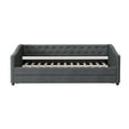 thumbnail image 5 of MAYEERTY Twin Size Upholstered Tufted Sofa Bed with Drawers, Dark Grey, 5 of 8